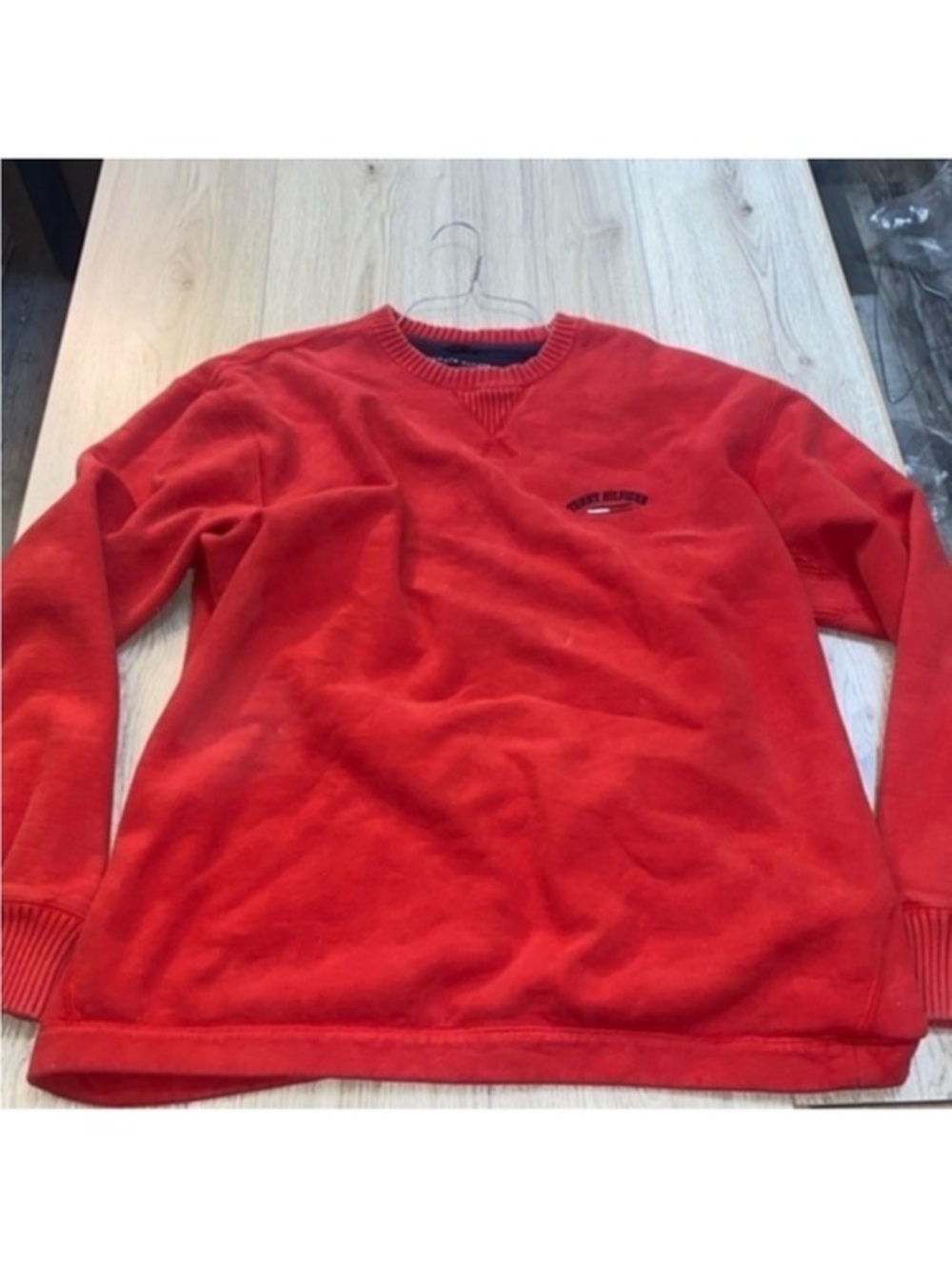 Tommy Hilfiger red crewneck sweatshirt crew sweater